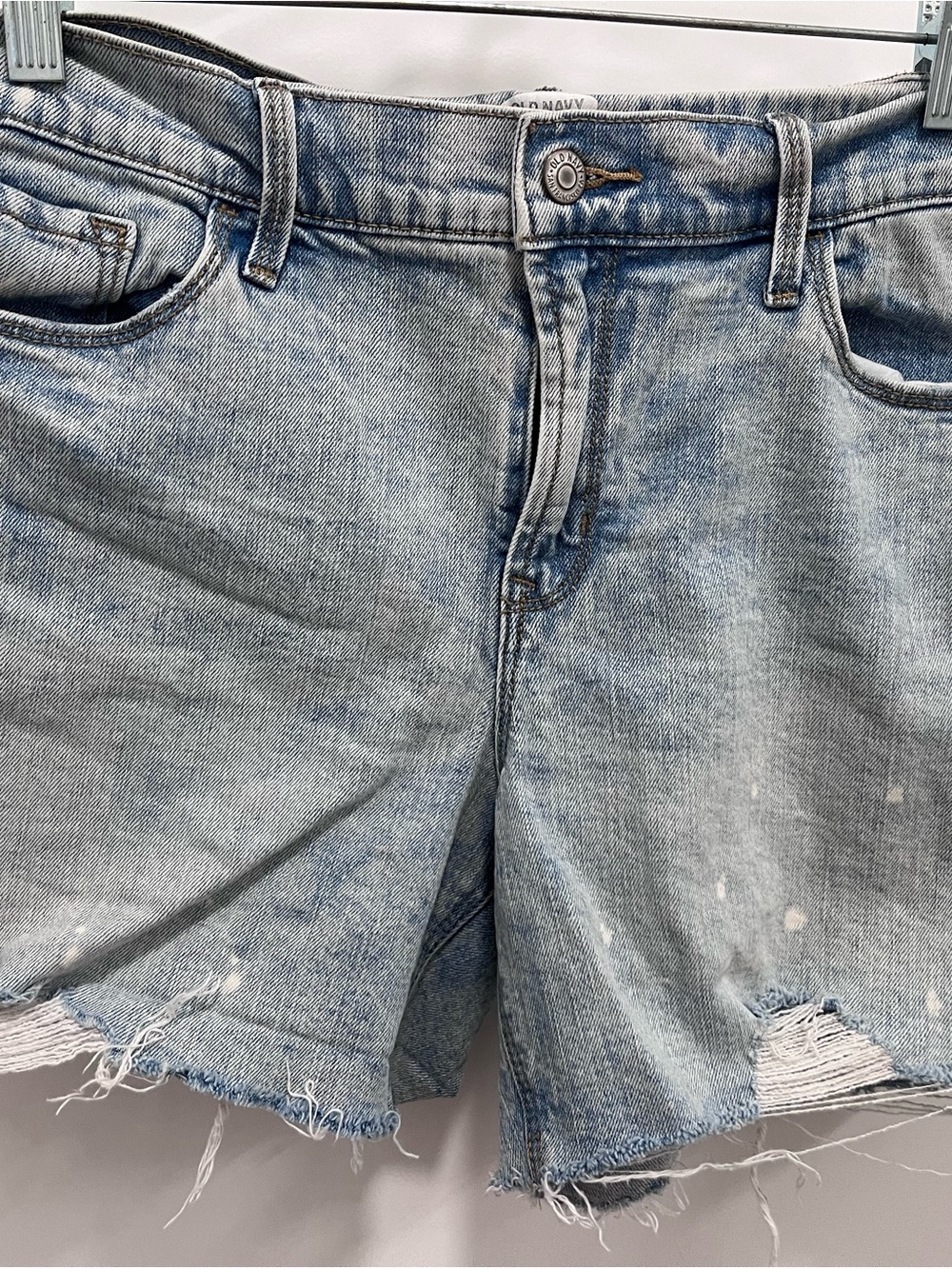 Old Navy Light Blue Distressed Denim Cutoff Shorts